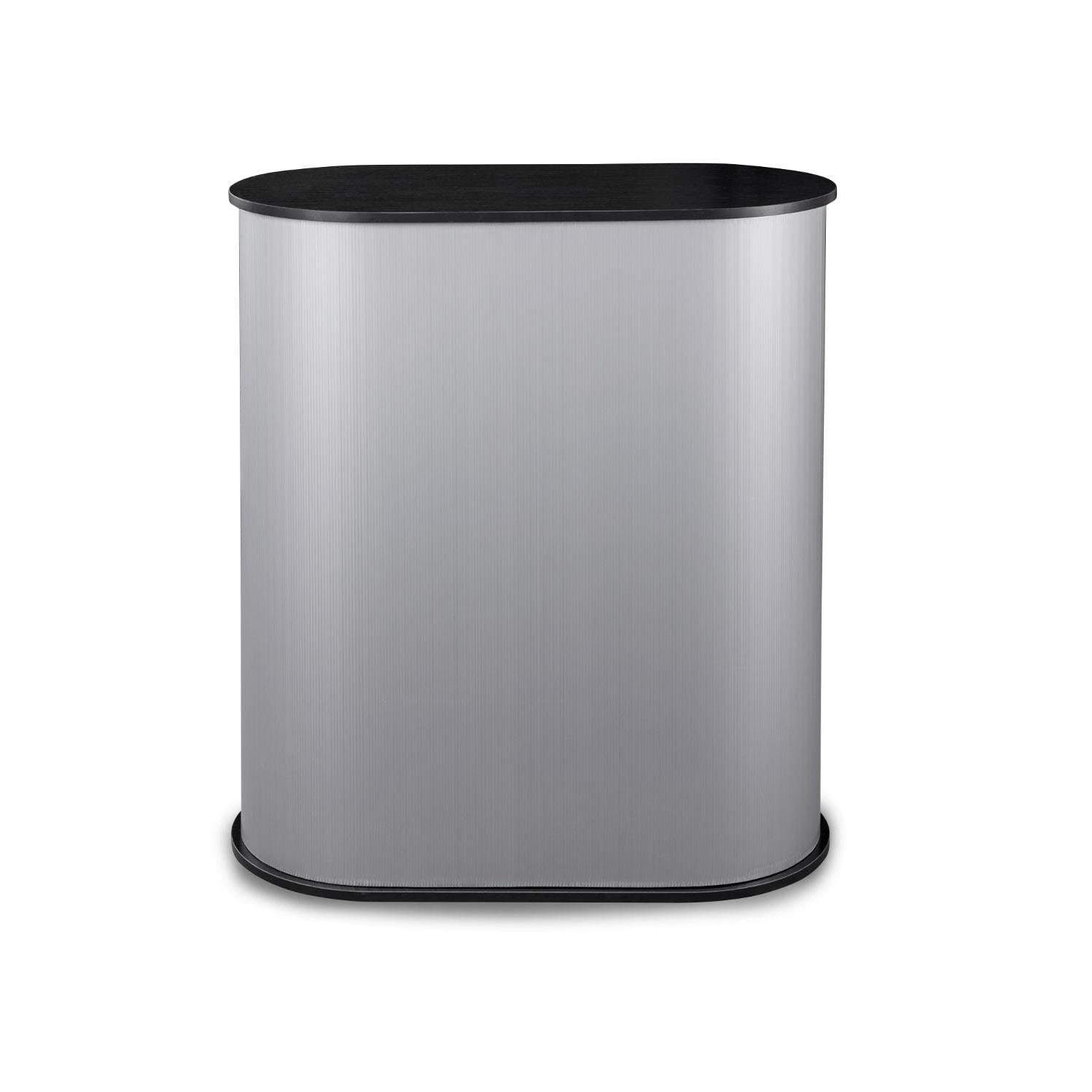 Masă sampling - promo desk, info desk, pop-up counter Promo 2 cu raft - formă „rinichi”