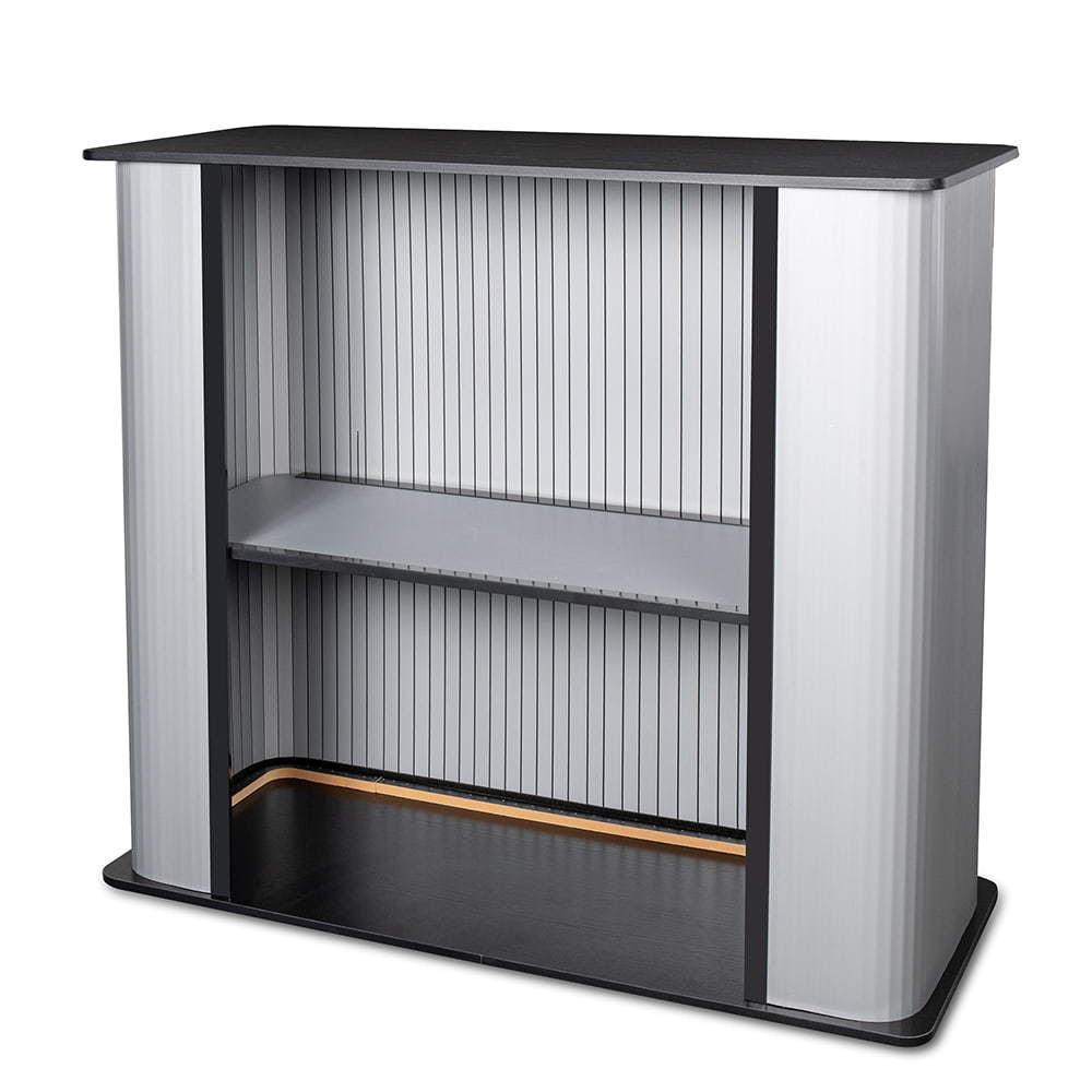 Masă sampling - promo desk, info desk, pop-up counter Promo 4 cu raft - dreptunghiular