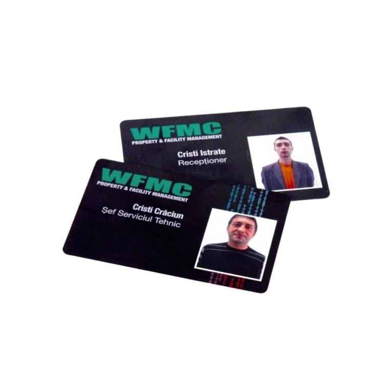 Legitimații imprimate pe card plastic