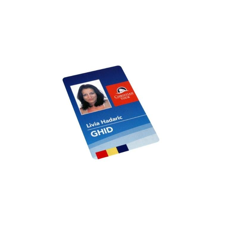 Legitimații imprimate pe card plastic 