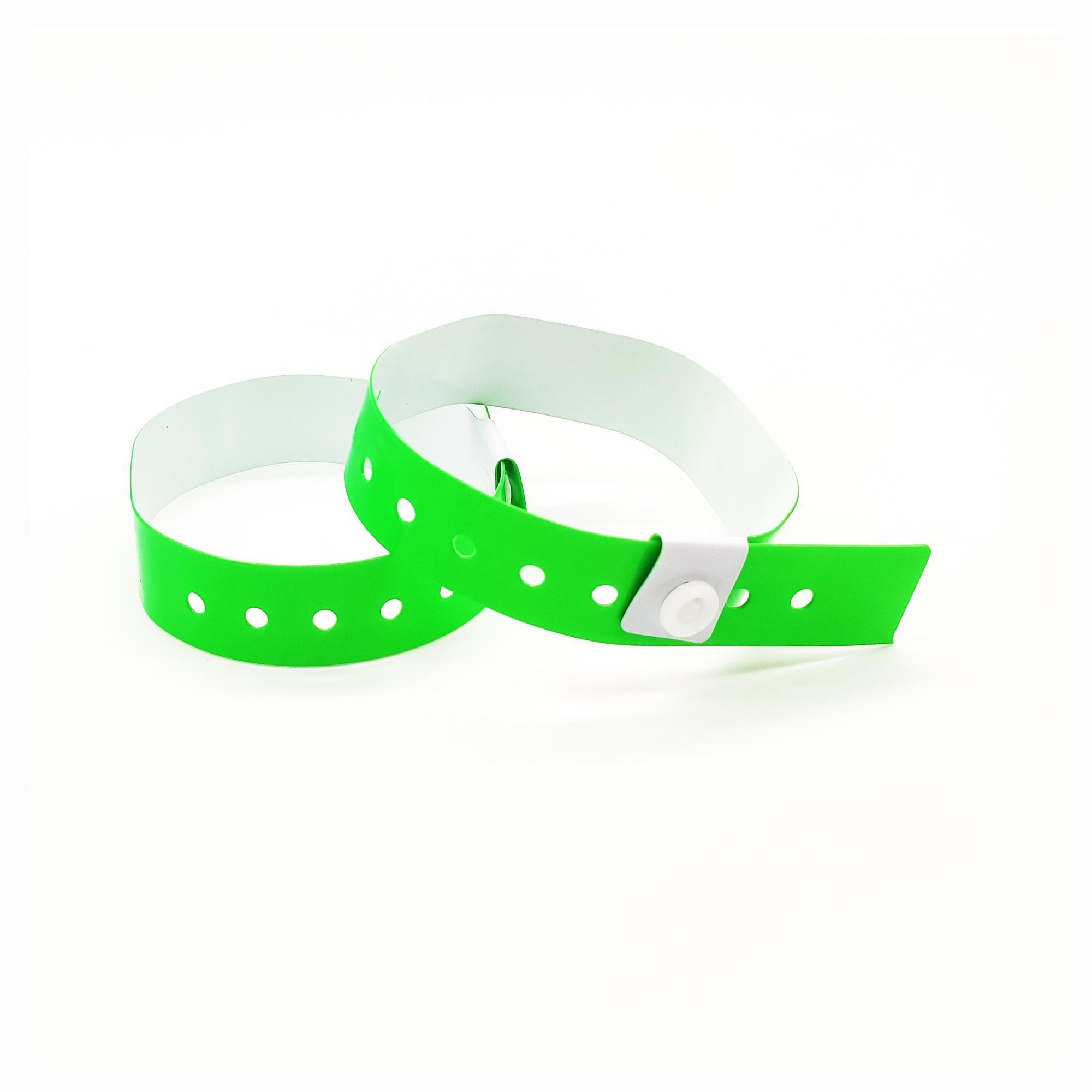 Brățări din vinil personalizate Verde neon lucios