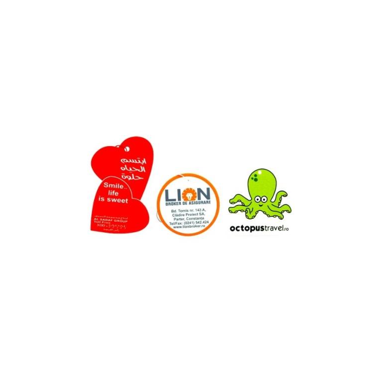 Odorizante auto din carton absorbant personalizate 