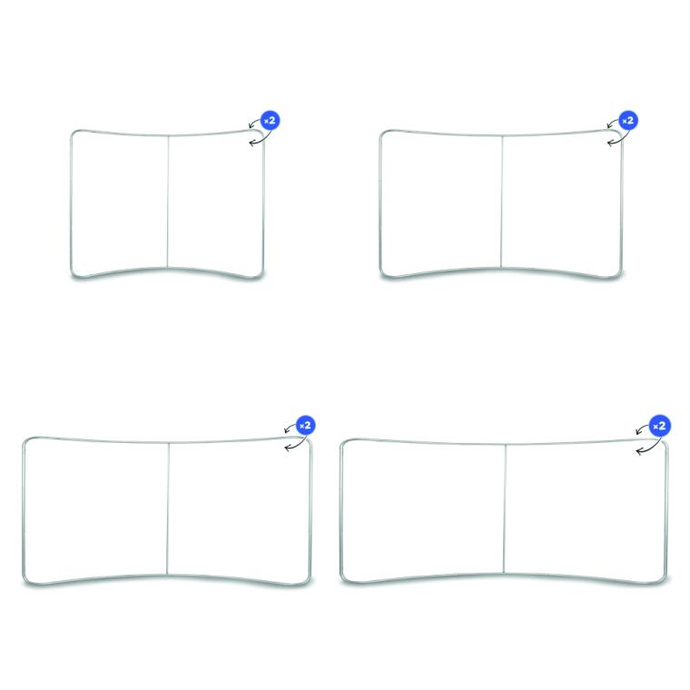 Sistem de expunere tip pop-up textil - CURB 300 x 230 cm