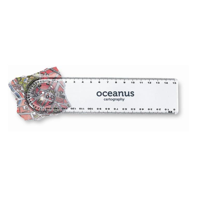 Riglă cu lupă de 15 cm, plastic LASTA Transparent