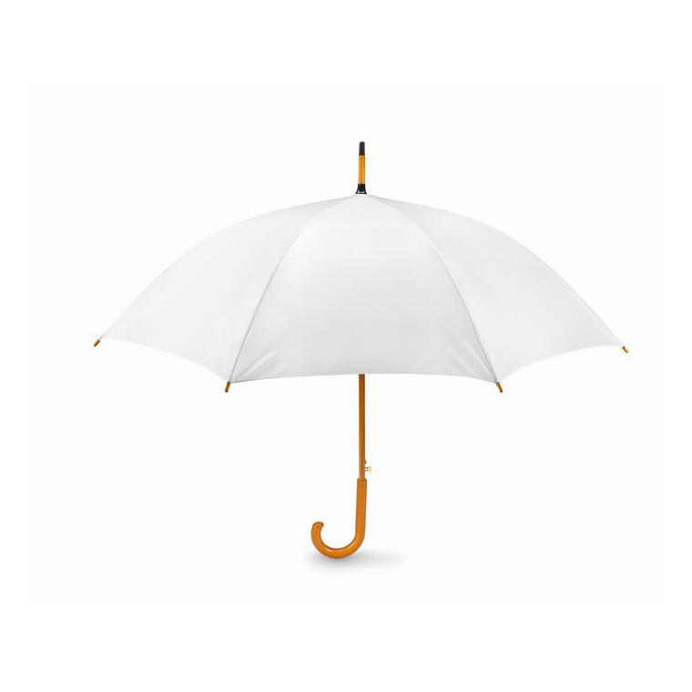 Umbrelă automată/ mâner lemn CUMULI Alb