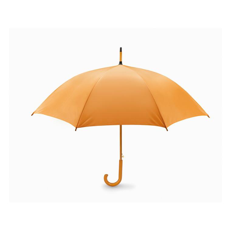 Umbrelă automată/ mâner lemn CUMULI Portocaliu