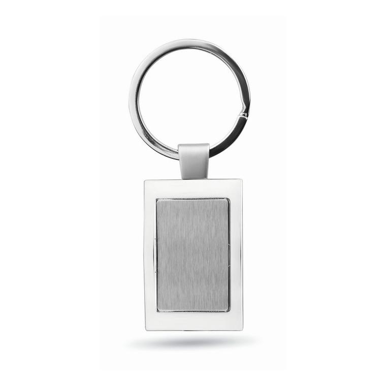 Breloc metalic dreptunghiular HARROBS Argintiu lucios