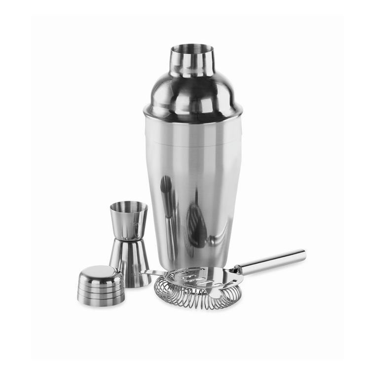 Set coctail cu shaker FIZZ Argintiu lucios