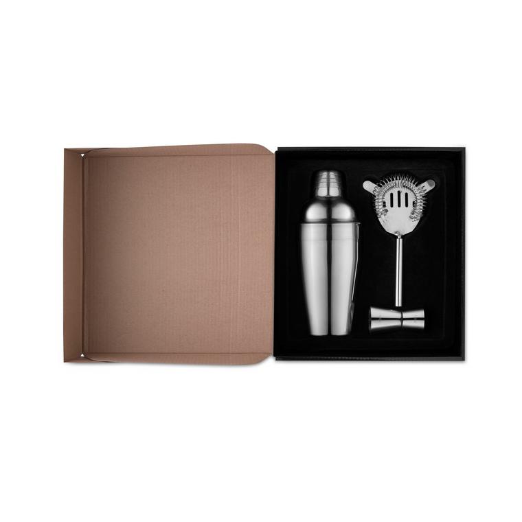 Set coctail cu shaker FIZZ Argintiu lucios