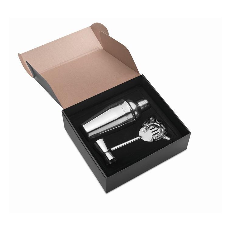 Set coctail cu shaker FIZZ Argintiu lucios