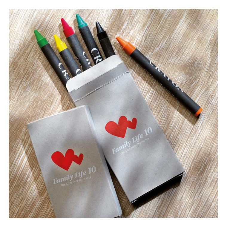 Set de 6 creioane cerate BRABO Multicolor