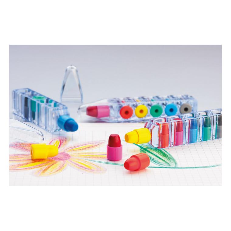 Set de 6 creioane cerate MAGIC Transparent