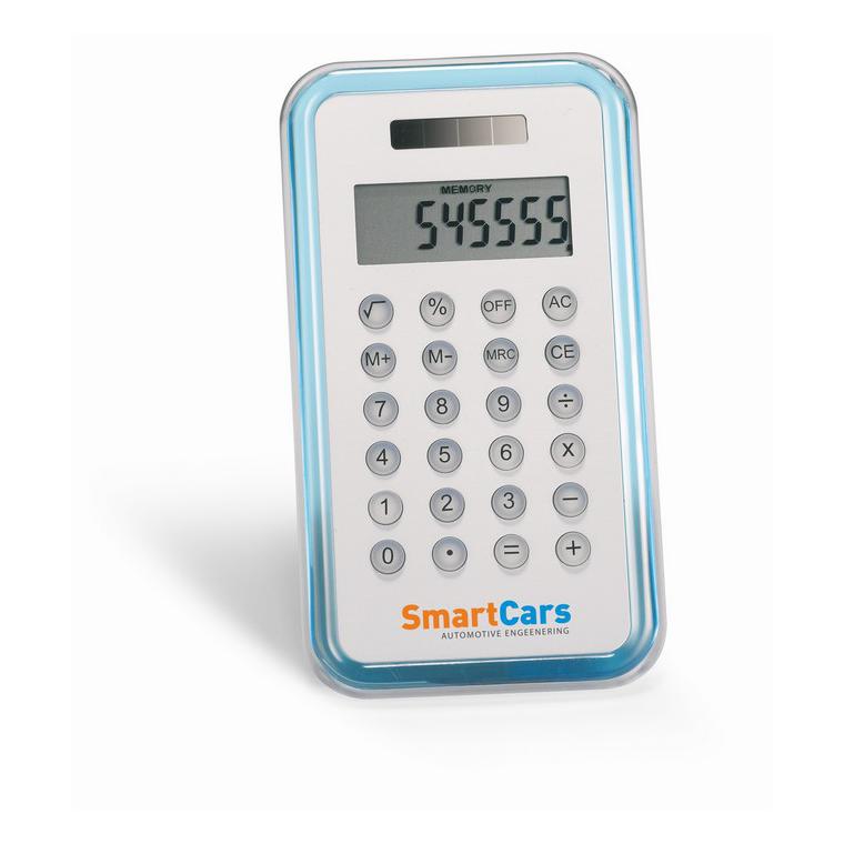 Calculator cu 8 cifre CULCA Albastru transparent