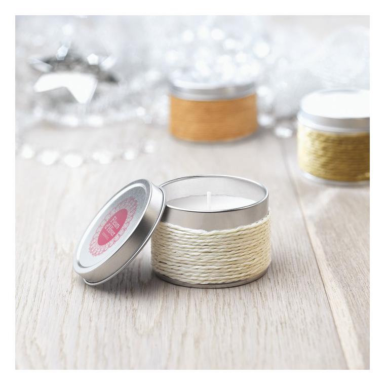 Lumânăre parfumată în cutie DELICIOUS Alb