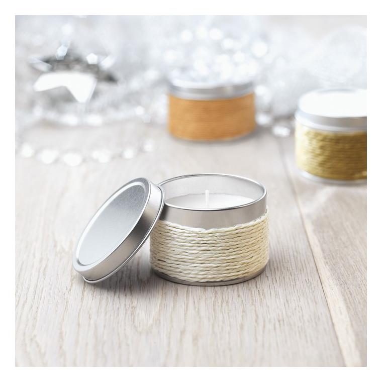 Lumânăre parfumată în cutie DELICIOUS Alb