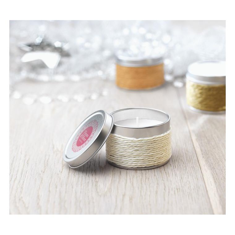 Lumânăre parfumată în cutie DELICIOUS Alb