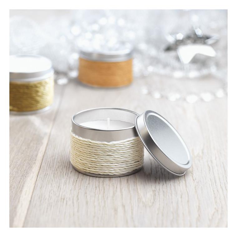 Lumânăre parfumată în cutie DELICIOUS Alb