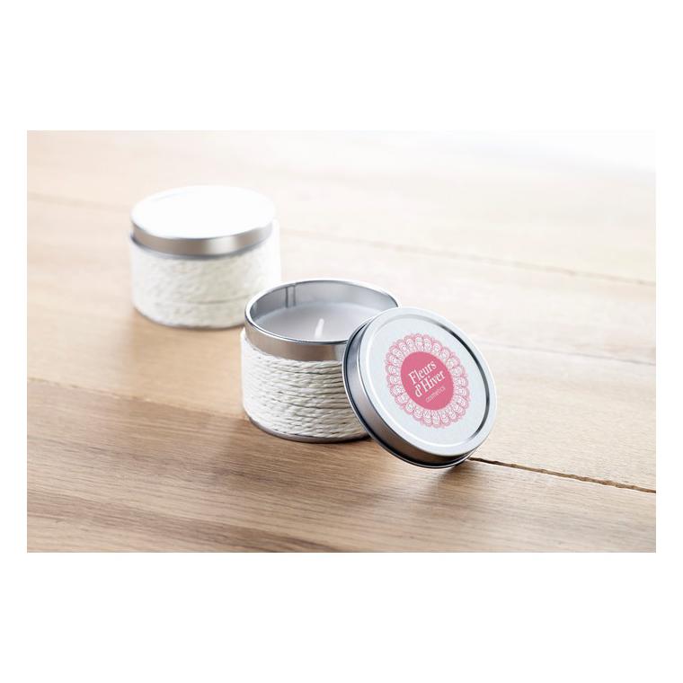 Lumânăre parfumată în cutie DELICIOUS Alb