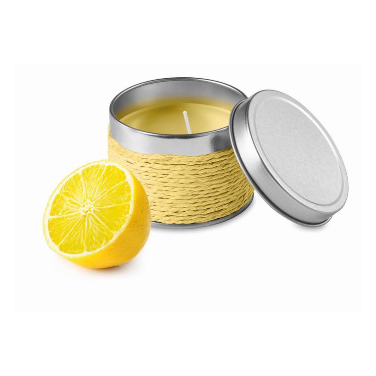 Lumânăre parfumată în cutie DELICIOUS Galben