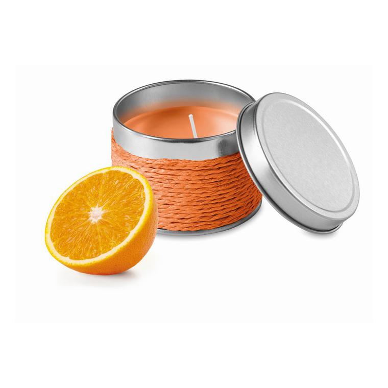 Lumânăre parfumată în cutie DELICIOUS Portocaliu