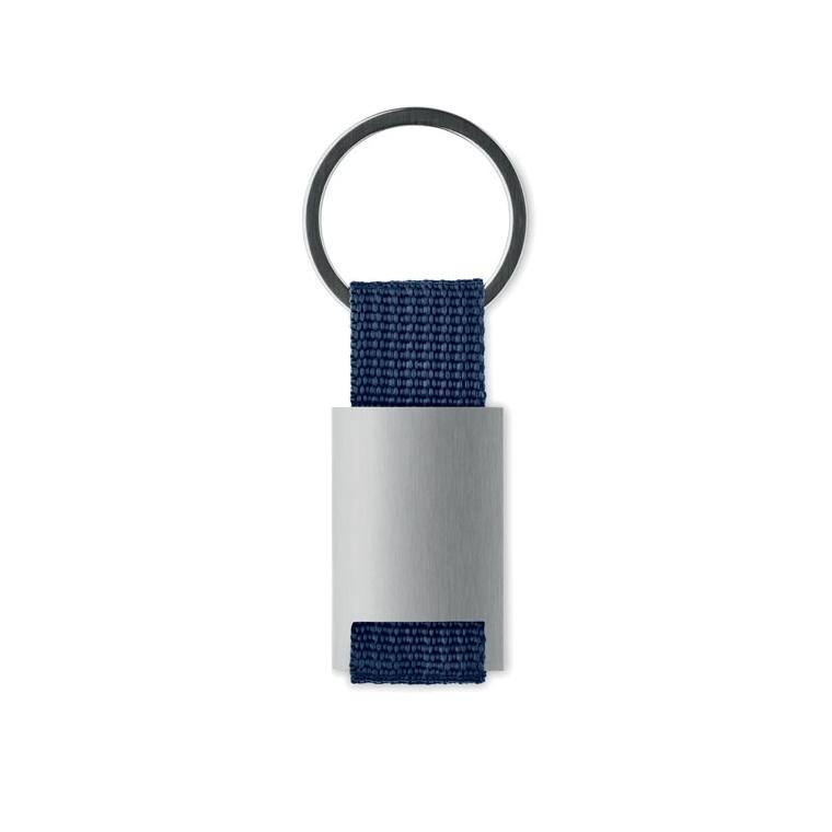Breloc dreptunghiular metalic TECH Navy 