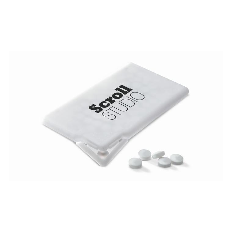 Cutie dropsuri de mentă MINTCARD Alb