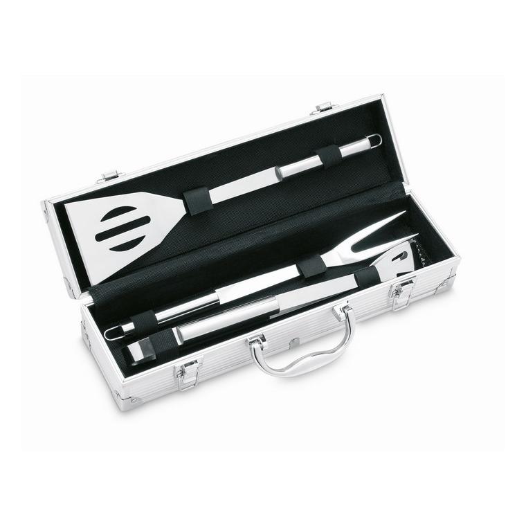 Cutie aluminiu cu accesorii grătar ASADOR Argintiu