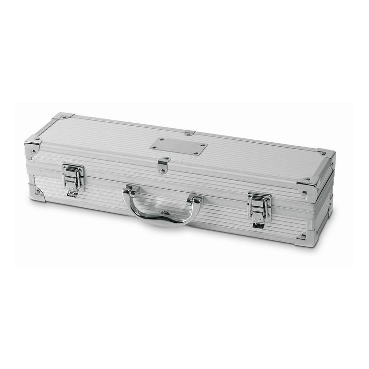 Cutie aluminiu cu accesorii grătar ASADOR Argintiu