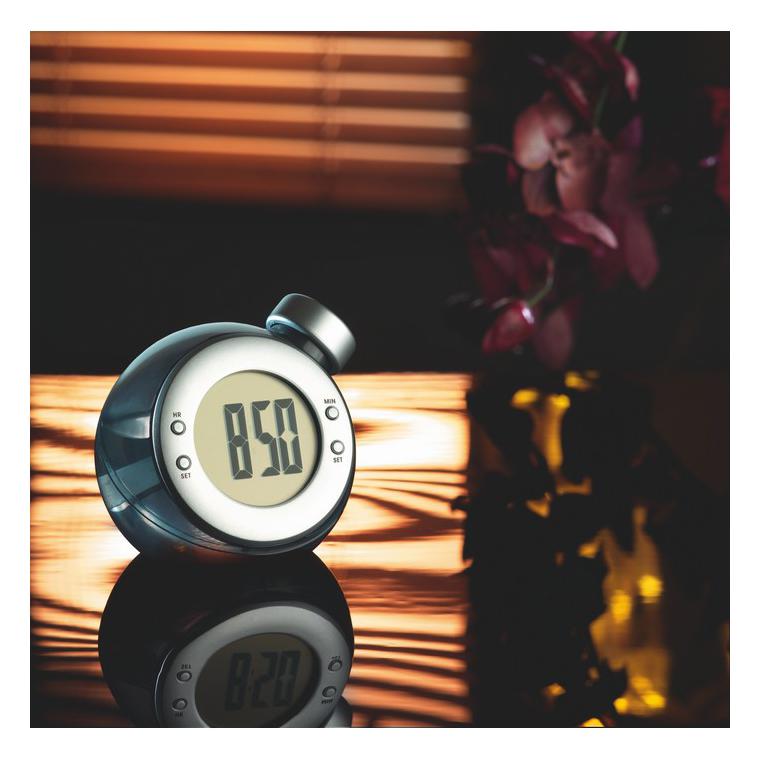 Ceas cu funcţionare pe lichid DROPPY Argintiu mat