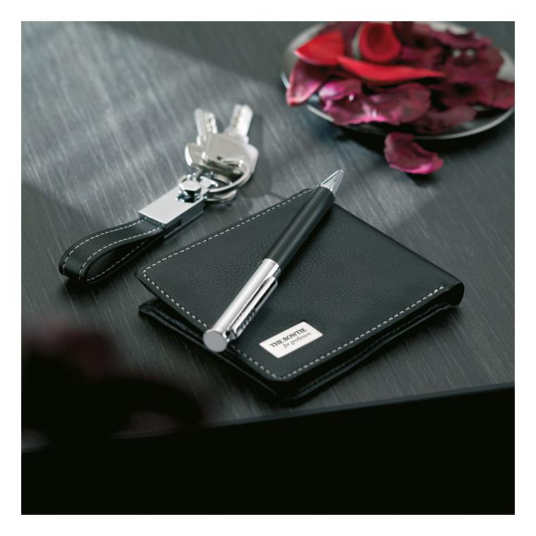 Set cadou:pix+breloc+portmoneu ELEGANCI Negru