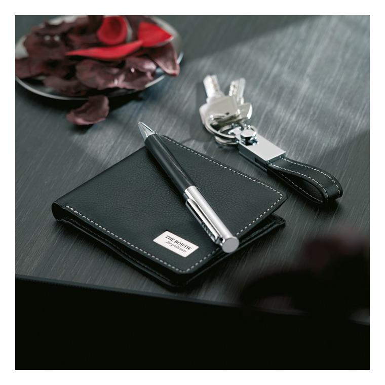 Set cadou:pix+breloc+portmoneu ELEGANCI Negru