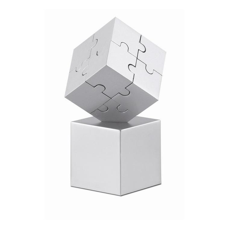 Puzzle 3D din metal KUBZLE Argintiu mat