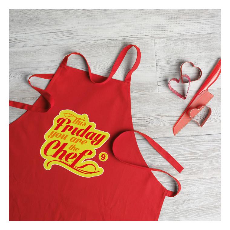 Şorţ bucătărie bumbac KITAB Roșu