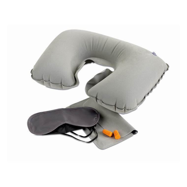 Set pernă, ochelari de noapte TRAVELPLUS Gri