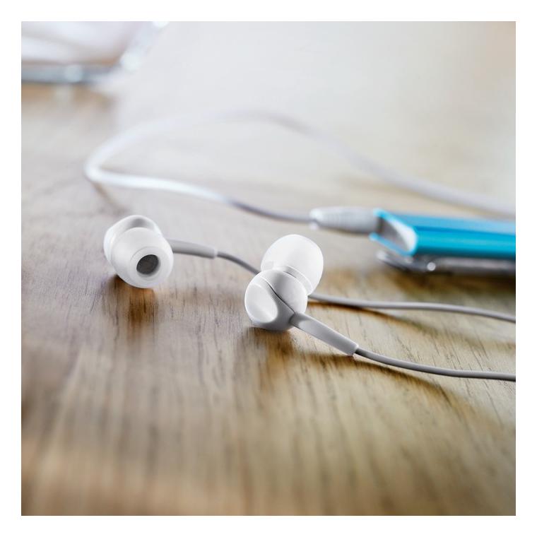 Căşti cu silicon MUSISOFT Alb