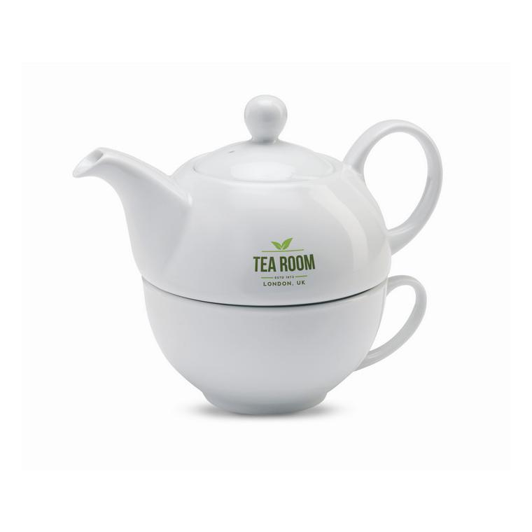 Set ceainic și ceașcă de ceai TEA TIME Alb