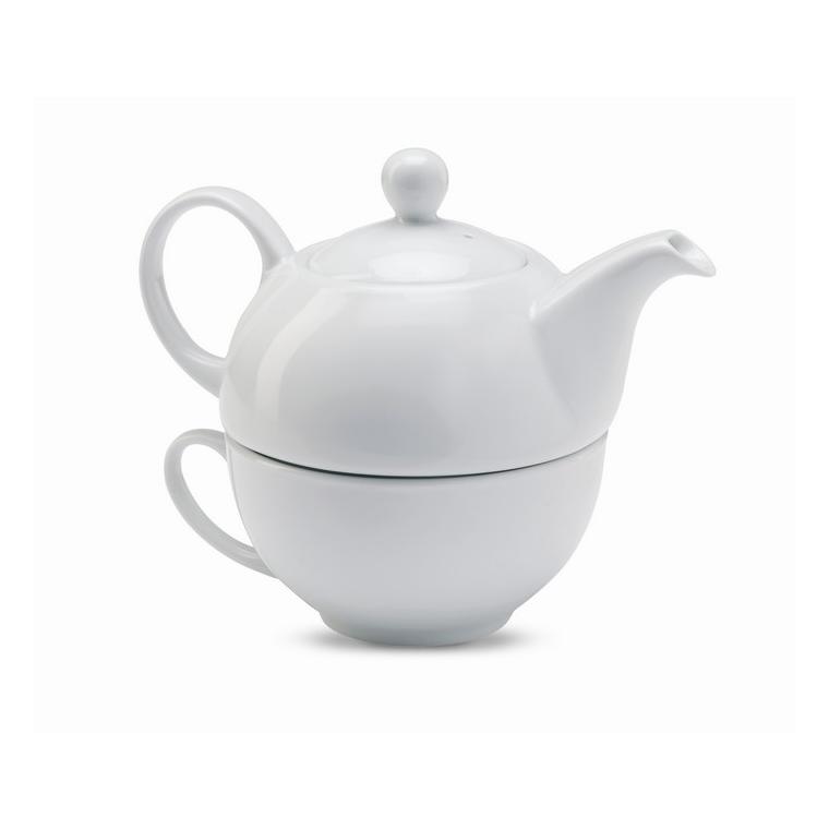 Set ceainic și ceașcă de ceai TEA TIME Alb