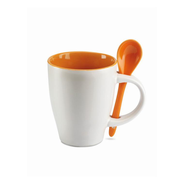 Cană cu linguriţă DUAL Portocaliu