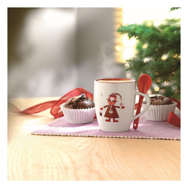 Cană cu linguriță CLAUS Multicolor