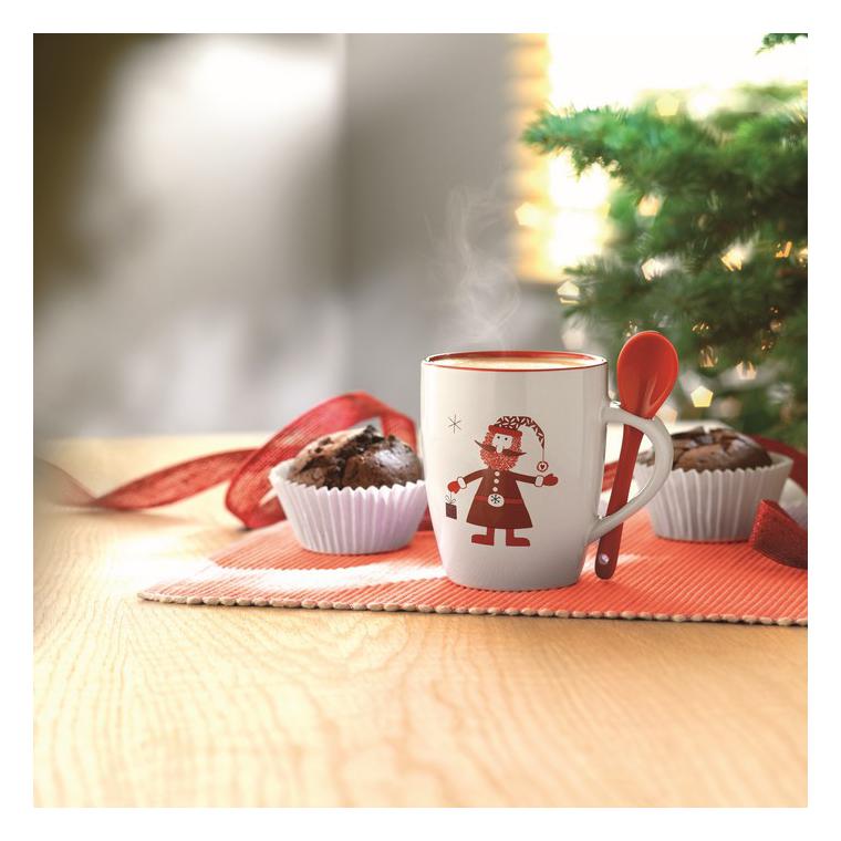 Cană cu linguriță CLAUS Multicolor