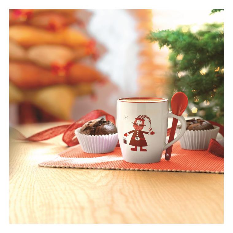 Cană cu linguriță CLAUS Multicolor