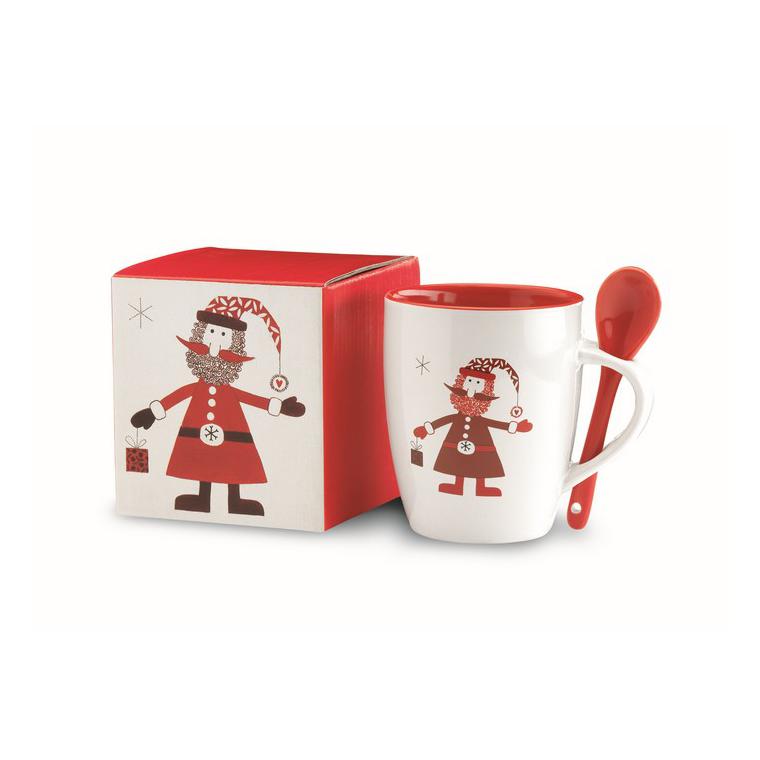 Cană cu linguriță CLAUS Multicolor