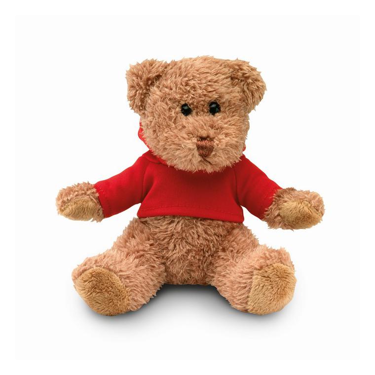 Ursuleț din pluș cu tricou JOHNNY Roșu