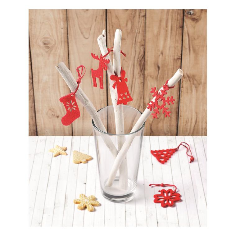 Set de 6 agățători pentru pomu ROUGE Roșu