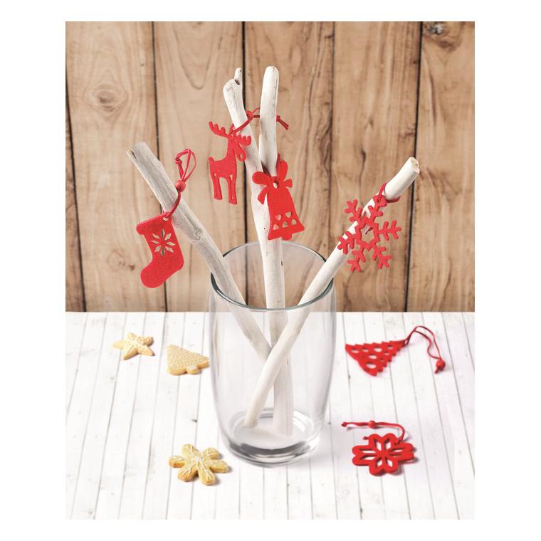 Set de 6 agățători pentru pomu ROUGE Roșu