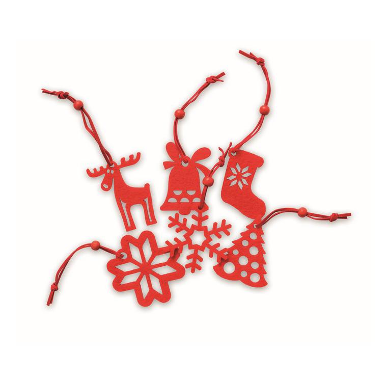 Set de 6 agățători pentru pomu ROUGE Roșu
