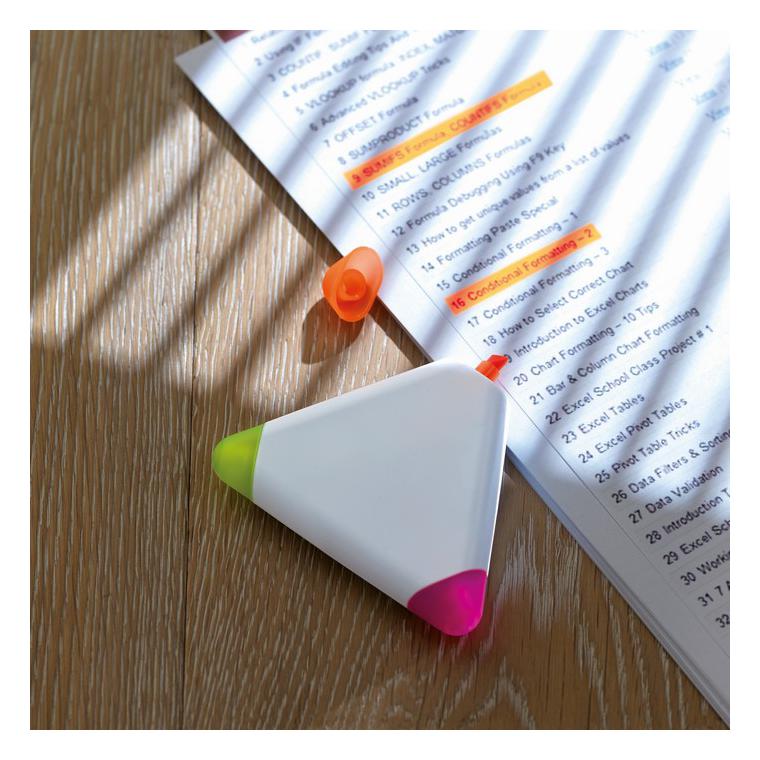 Evidențiator triunghiular TRIANGULO Alb