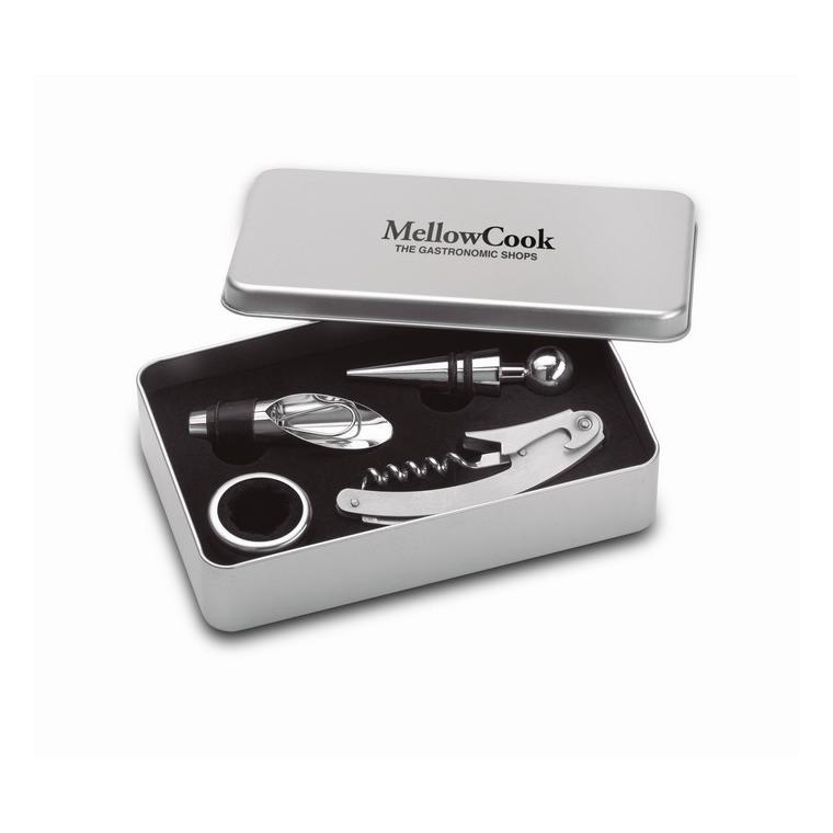 Set vin în cutie metalică WINORY Argintiu mat