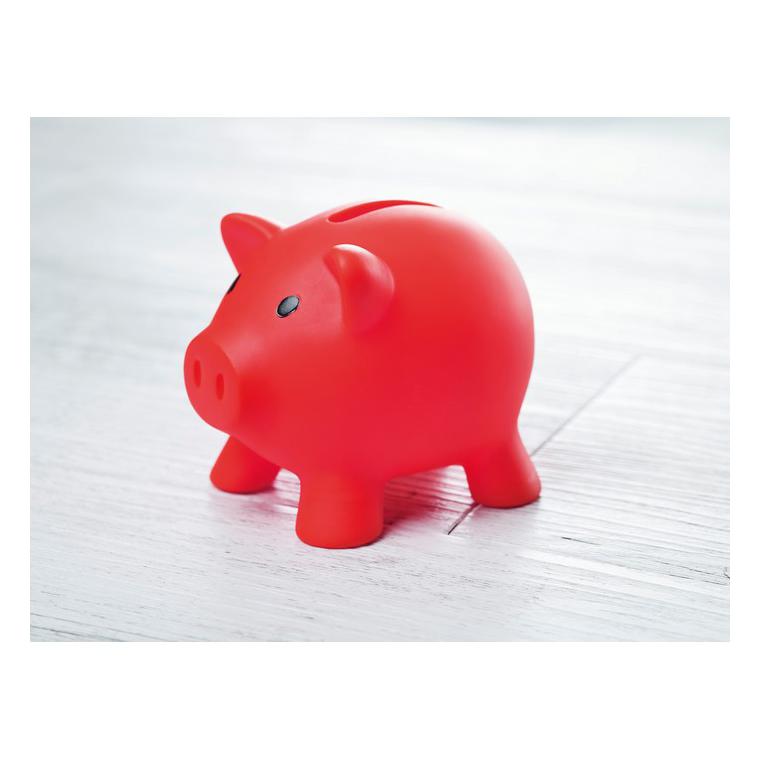 Pușculiță în formă de porcușor SOFTCO Roșu