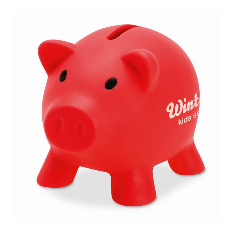 Pușculiță în formă de porcușor SOFTCO Roșu